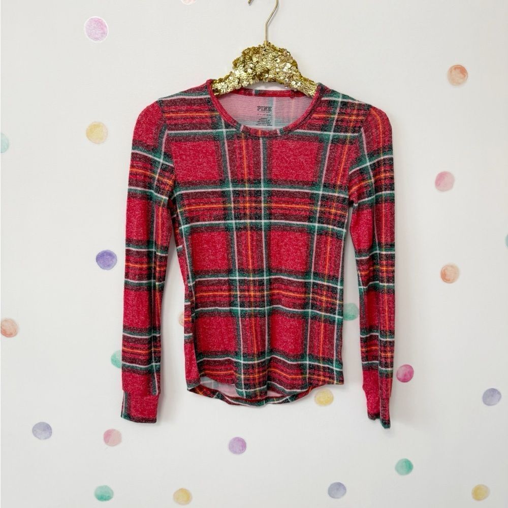 PINK Victoria's Secret Red Plaid Sleepwear